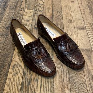 Sandro Moscoloni genuine crocodile loafers size 11